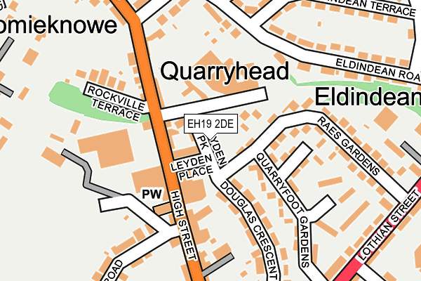 EH19 2DE map - OS OpenMap – Local (Ordnance Survey) EH19 2DE map - OS OpenMap – Local (Ordnance Survey)