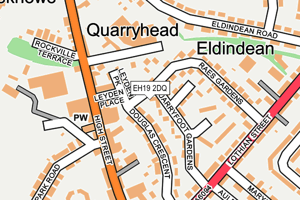 EH19 2DQ map - OS OpenMap – Local (Ordnance Survey) EH19 2DQ map - OS OpenMap – Local (Ordnance Survey)