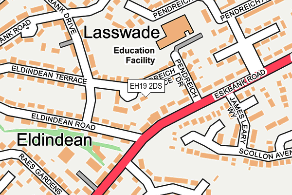 EH19 2DS map - OS OpenMap – Local (Ordnance Survey) EH19 2DS map - OS OpenMap – Local (Ordnance Survey)