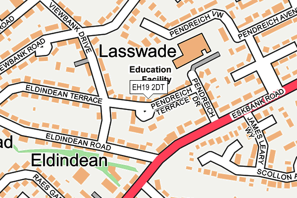 EH19 2DT map - OS OpenMap – Local (Ordnance Survey) EH19 2DT map - OS OpenMap – Local (Ordnance Survey)