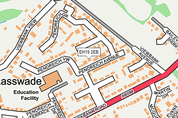 EH19 2EB map - OS OpenMap – Local (Ordnance Survey) EH19 2EB map - OS OpenMap – Local (Ordnance Survey)