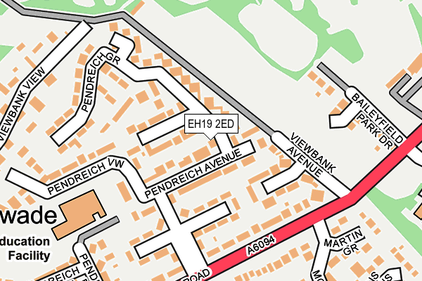 EH19 2ED map - OS OpenMap – Local (Ordnance Survey) EH19 2ED map - OS OpenMap – Local (Ordnance Survey)