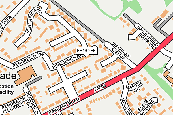EH19 2EE map - OS OpenMap – Local (Ordnance Survey) EH19 2EE map - OS OpenMap – Local (Ordnance Survey)