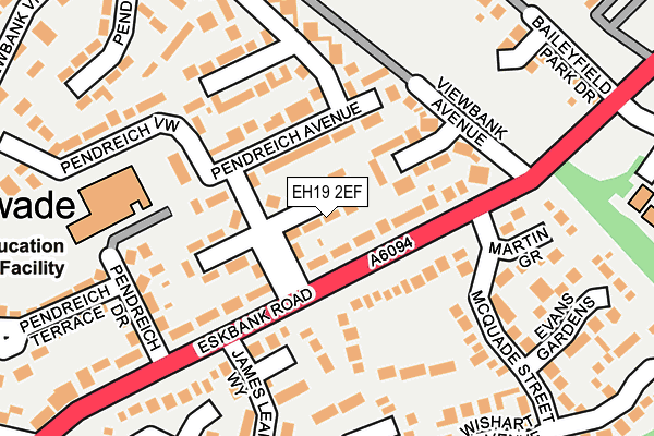 EH19 2EF map - OS OpenMap – Local (Ordnance Survey) EH19 2EF map - OS OpenMap – Local (Ordnance Survey)