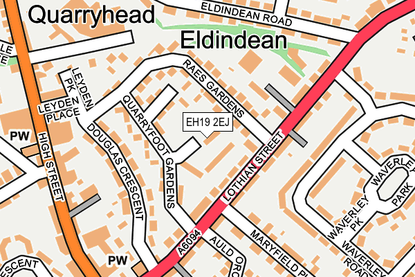 EH19 2EJ map - OS OpenMap – Local (Ordnance Survey) EH19 2EJ map - OS OpenMap – Local (Ordnance Survey)