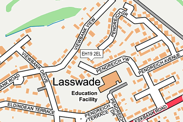 EH19 2EL map - OS OpenMap – Local (Ordnance Survey) EH19 2EL map - OS OpenMap – Local (Ordnance Survey)