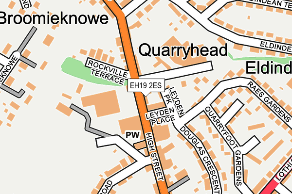 EH19 2ES map - OS OpenMap – Local (Ordnance Survey) EH19 2ES map - OS OpenMap – Local (Ordnance Survey)