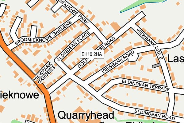 EH19 2HA map - OS OpenMap – Local (Ordnance Survey) EH19 2HA map - OS OpenMap – Local (Ordnance Survey)