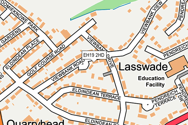 EH19 2HD map - OS OpenMap – Local (Ordnance Survey) EH19 2HD map - OS OpenMap – Local (Ordnance Survey)