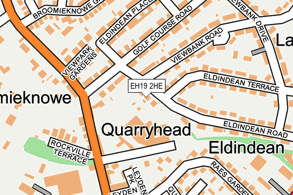 EH19 2HE map - OS OpenMap – Local (Ordnance Survey) EH19 2HE map - OS OpenMap – Local (Ordnance Survey)
