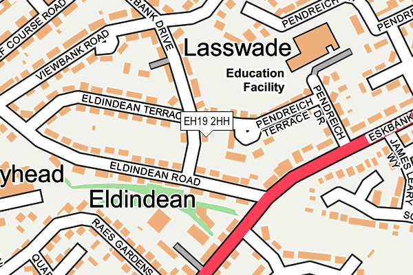 EH19 2HH map - OS OpenMap – Local (Ordnance Survey) EH19 2HH map - OS OpenMap – Local (Ordnance Survey)