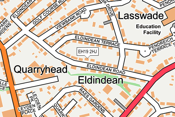 EH19 2HJ map - OS OpenMap – Local (Ordnance Survey) EH19 2HJ map - OS OpenMap – Local (Ordnance Survey)
