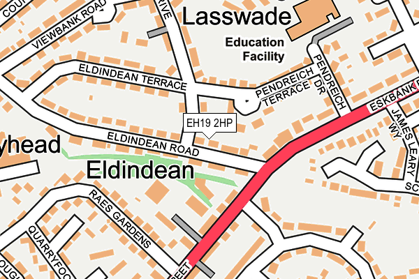 EH19 2HP map - OS OpenMap – Local (Ordnance Survey) EH19 2HP map - OS OpenMap – Local (Ordnance Survey)