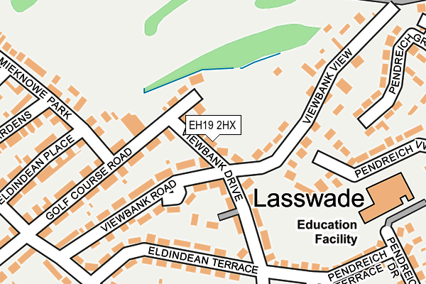 EH19 2HX map - OS OpenMap – Local (Ordnance Survey) EH19 2HX map - OS OpenMap – Local (Ordnance Survey)