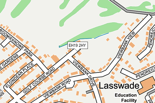 EH19 2HY map - OS OpenMap – Local (Ordnance Survey) EH19 2HY map - OS OpenMap – Local (Ordnance Survey)