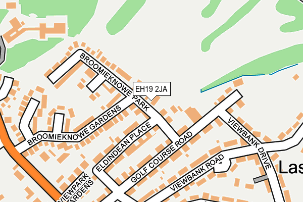 EH19 2JA map - OS OpenMap – Local (Ordnance Survey) EH19 2JA map - OS OpenMap – Local (Ordnance Survey)