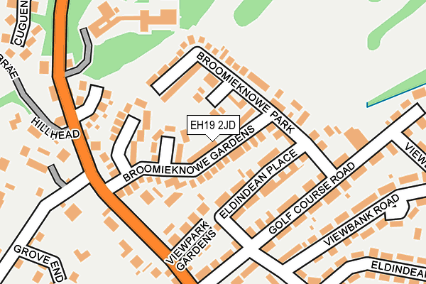 EH19 2JD map - OS OpenMap – Local (Ordnance Survey) EH19 2JD map - OS OpenMap – Local (Ordnance Survey)