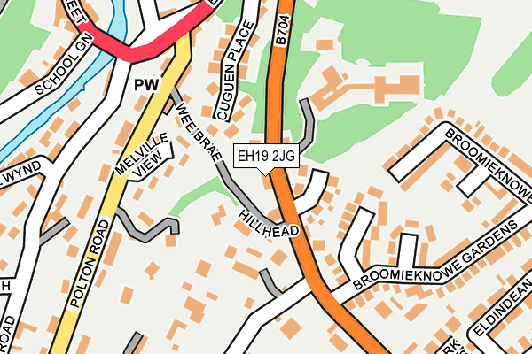 EH19 2JG map - OS OpenMap – Local (Ordnance Survey) EH19 2JG map - OS OpenMap – Local (Ordnance Survey)