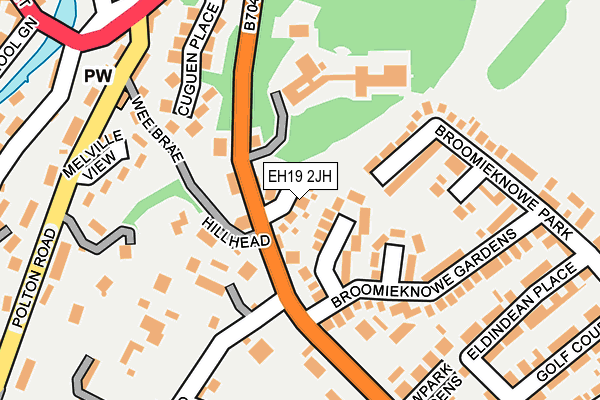 EH19 2JH map - OS OpenMap – Local (Ordnance Survey) EH19 2JH map - OS OpenMap – Local (Ordnance Survey)