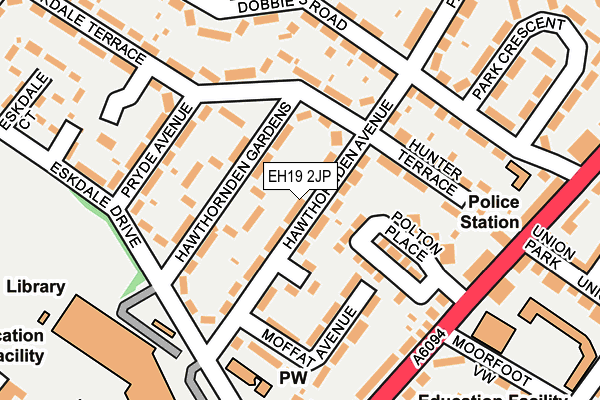 EH19 2JP map - OS OpenMap – Local (Ordnance Survey) EH19 2JP map - OS OpenMap – Local (Ordnance Survey)