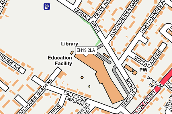 EH19 2LA map - OS OpenMap – Local (Ordnance Survey) EH19 2LA map - OS OpenMap – Local (Ordnance Survey)