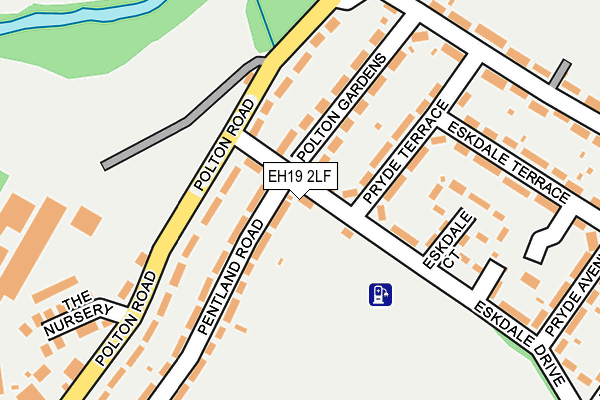 EH19 2LF map - OS OpenMap – Local (Ordnance Survey) EH19 2LF map - OS OpenMap – Local (Ordnance Survey)