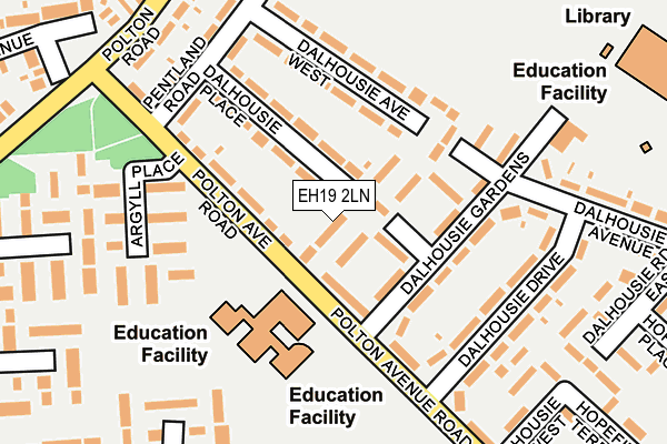 EH19 2LN map - OS OpenMap – Local (Ordnance Survey) EH19 2LN map - OS OpenMap – Local (Ordnance Survey)