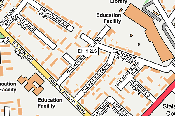 EH19 2LS map - OS OpenMap – Local (Ordnance Survey) EH19 2LS map - OS OpenMap – Local (Ordnance Survey)