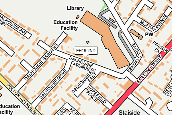 EH19 2ND map - OS OpenMap – Local (Ordnance Survey) EH19 2ND map - OS OpenMap – Local (Ordnance Survey)