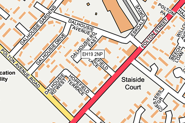 EH19 2NP map - OS OpenMap – Local (Ordnance Survey) EH19 2NP map - OS OpenMap – Local (Ordnance Survey)