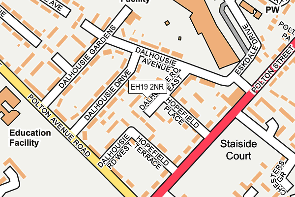 EH19 2NR map - OS OpenMap – Local (Ordnance Survey) EH19 2NR map - OS OpenMap – Local (Ordnance Survey)