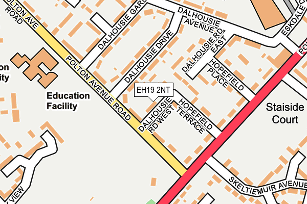 EH19 2NT map - OS OpenMap – Local (Ordnance Survey) EH19 2NT map - OS OpenMap – Local (Ordnance Survey)