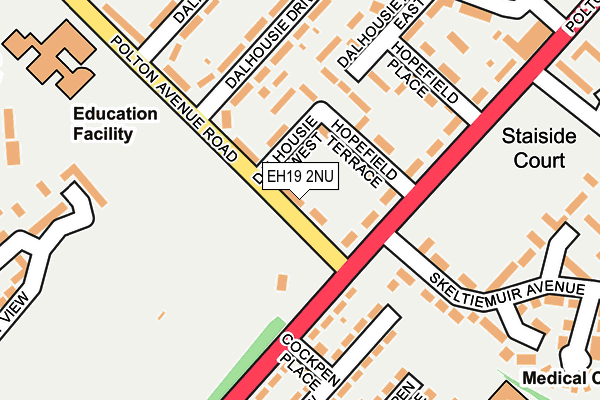 EH19 2NU map - OS OpenMap – Local (Ordnance Survey) EH19 2NU map - OS OpenMap – Local (Ordnance Survey)