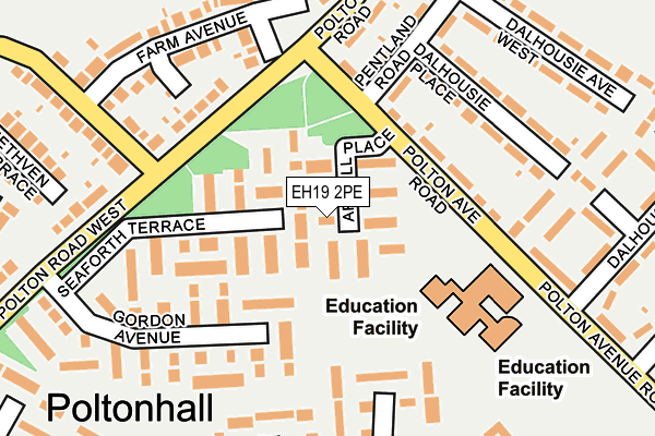 EH19 2PE map - OS OpenMap – Local (Ordnance Survey) EH19 2PE map - OS OpenMap – Local (Ordnance Survey)