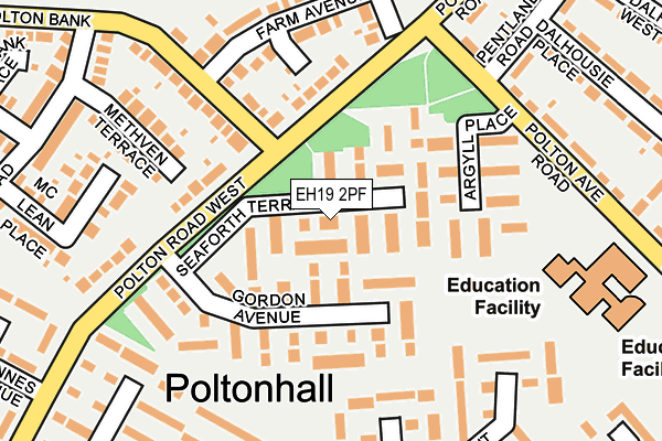 EH19 2PF map - OS OpenMap – Local (Ordnance Survey) EH19 2PF map - OS OpenMap – Local (Ordnance Survey)