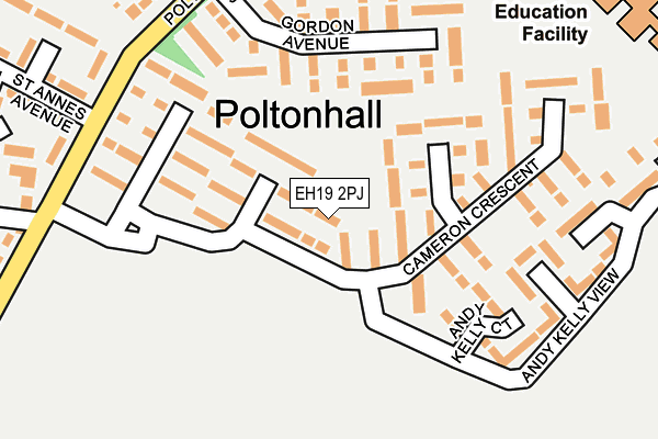 EH19 2PJ map - OS OpenMap – Local (Ordnance Survey) EH19 2PJ map - OS OpenMap – Local (Ordnance Survey)
