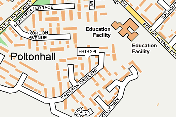 EH19 2PL map - OS OpenMap – Local (Ordnance Survey)
