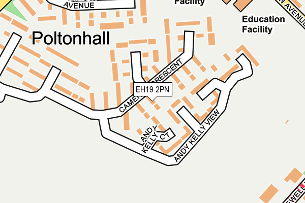 EH19 2PN map - OS OpenMap – Local (Ordnance Survey) EH19 2PN map - OS OpenMap – Local (Ordnance Survey)