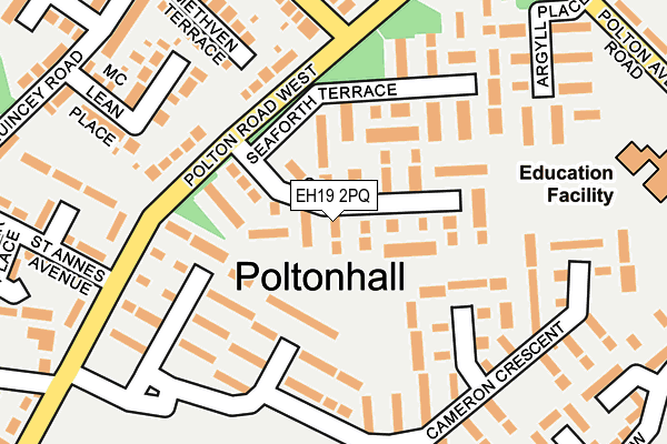 EH19 2PQ map - OS OpenMap – Local (Ordnance Survey) EH19 2PQ map - OS OpenMap – Local (Ordnance Survey)