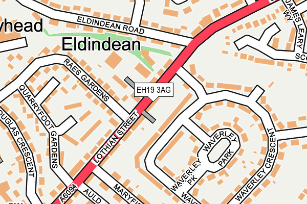 EH19 3AG map - OS OpenMap – Local (Ordnance Survey) EH19 3AG map - OS OpenMap – Local (Ordnance Survey)
