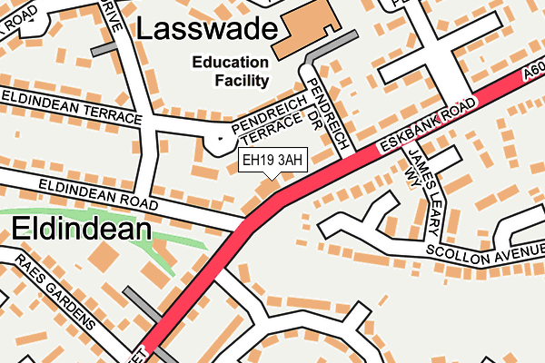 EH19 3AH map - OS OpenMap – Local (Ordnance Survey) EH19 3AH map - OS OpenMap – Local (Ordnance Survey)