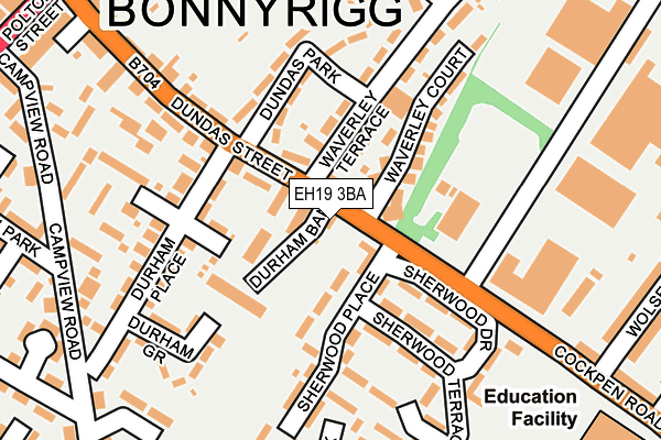 EH19 3BA map - OS OpenMap – Local (Ordnance Survey) EH19 3BA map - OS OpenMap – Local (Ordnance Survey)