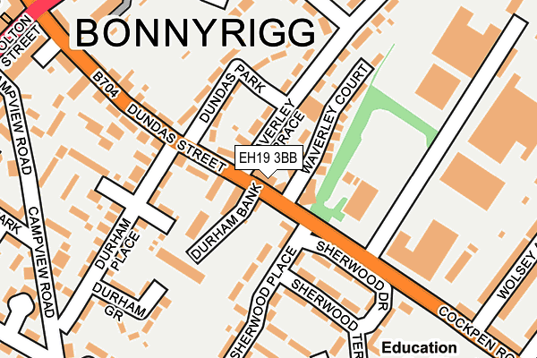 EH19 3BB map - OS OpenMap – Local (Ordnance Survey) EH19 3BB map - OS OpenMap – Local (Ordnance Survey)