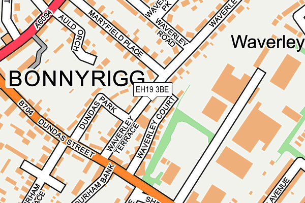EH19 3BE map - OS OpenMap – Local (Ordnance Survey) EH19 3BE map - OS OpenMap – Local (Ordnance Survey)