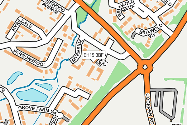 EH19 3BF map - OS OpenMap – Local (Ordnance Survey) EH19 3BF map - OS OpenMap – Local (Ordnance Survey)