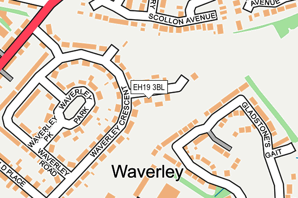 EH19 3BL map - OS OpenMap – Local (Ordnance Survey) EH19 3BL map - OS OpenMap – Local (Ordnance Survey)