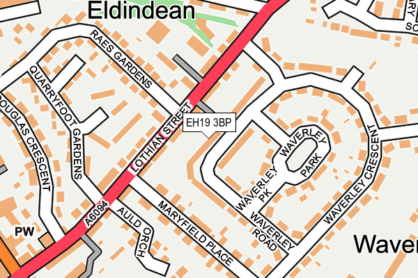 EH19 3BP map - OS OpenMap – Local (Ordnance Survey) EH19 3BP map - OS OpenMap – Local (Ordnance Survey)