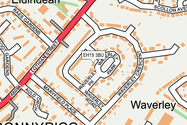 EH19 3BU map - OS OpenMap – Local (Ordnance Survey) EH19 3BU map - OS OpenMap – Local (Ordnance Survey)