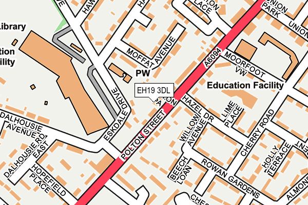 EH19 3DL map - OS OpenMap – Local (Ordnance Survey) EH19 3DL map - OS OpenMap – Local (Ordnance Survey)