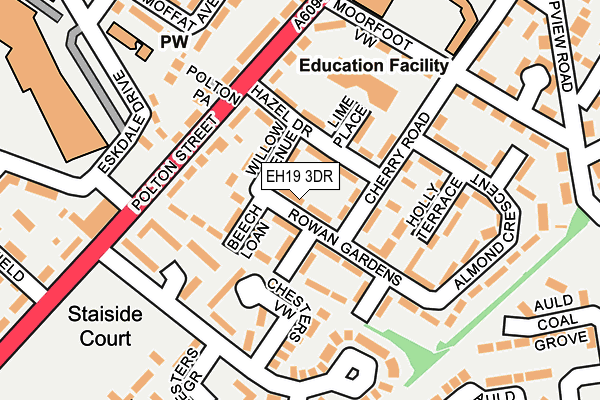 EH19 3DR map - OS OpenMap – Local (Ordnance Survey) EH19 3DR map - OS OpenMap – Local (Ordnance Survey)